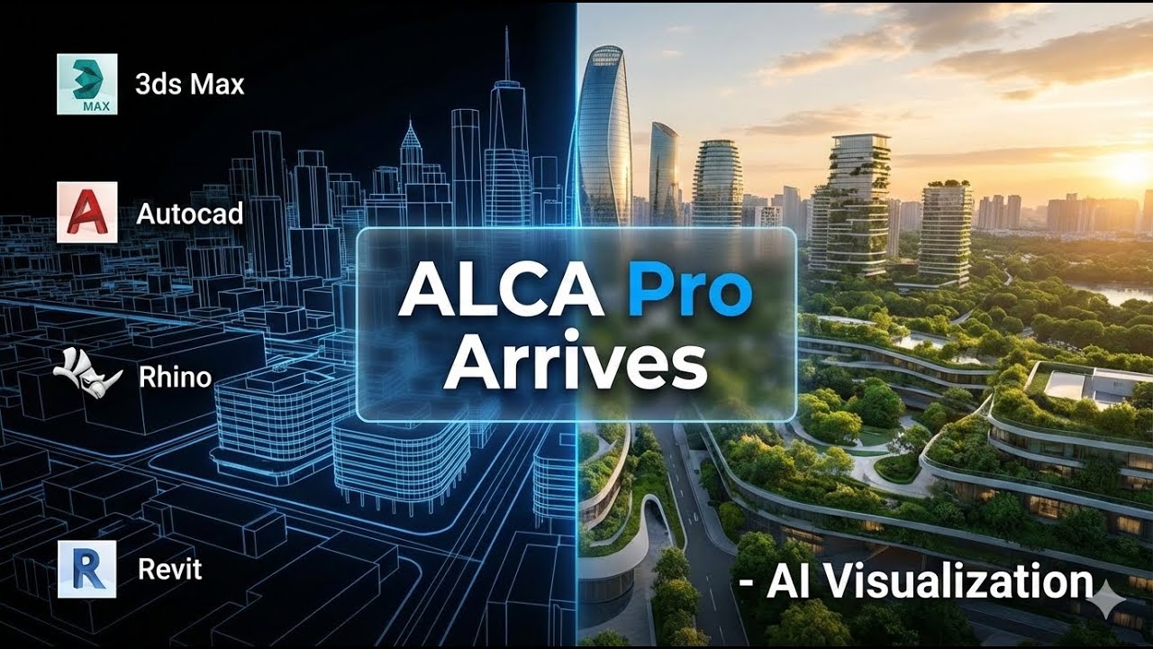 ALCA Pro теперь доступен для 3ds Max, Autocad, Rhino и Revit — визуализация с помощью ИИ.