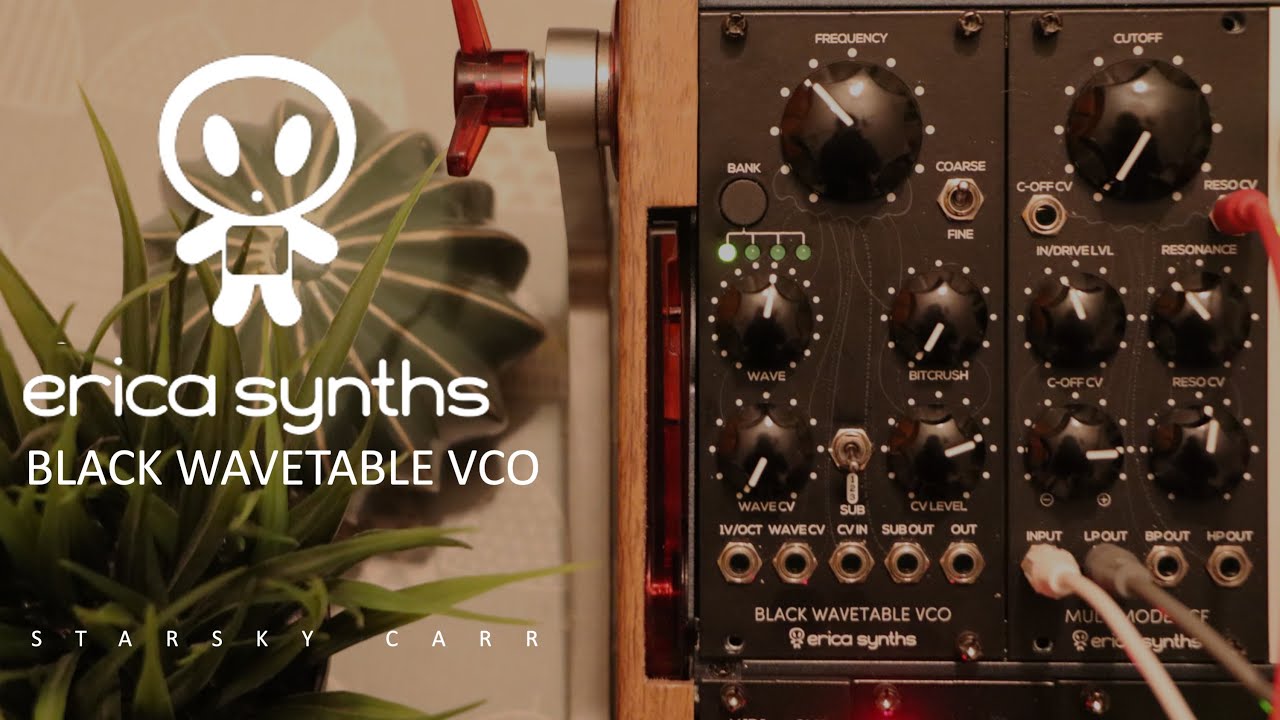 Erica Synths Black Wavetable VCO Eurorack Oscillator: обзор, демонстрация и пошаговое руководство