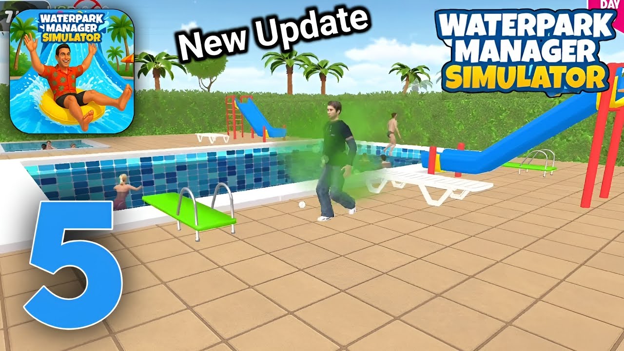 Waterpark Manager Simulator (New Update:Watergun Mechanic, New items) Gameplay Part 5 (iOS, Android)