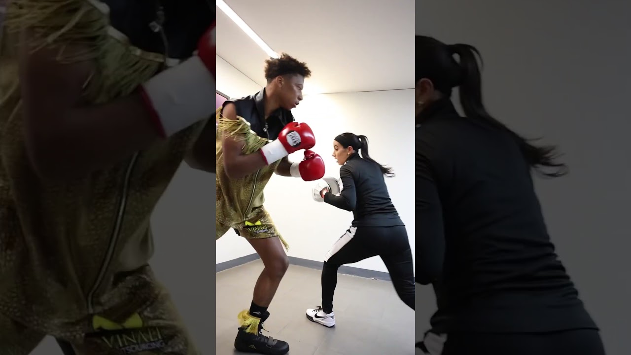 Mayweathers new trainer CRYSTAL THOMAS helps prepare TMT PROSPECT JOSEPH BROWN! #boxing #athlete