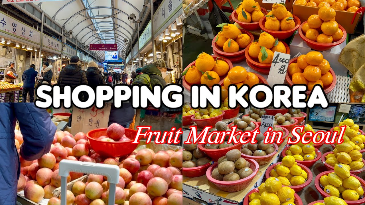 Shopping in Korea 🇰🇷 vlog, Fruit Market in Seoul Korea 