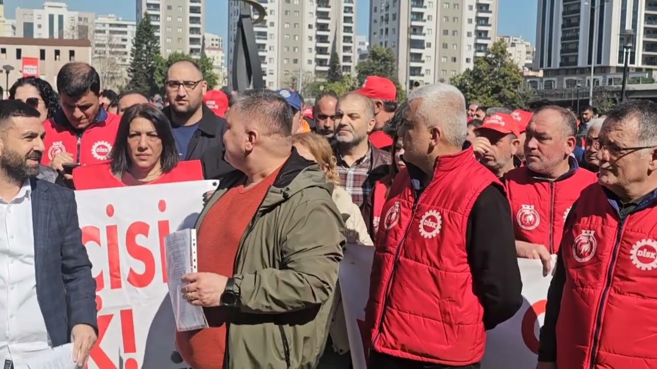 Seyhan belediye işçileri eylemde 