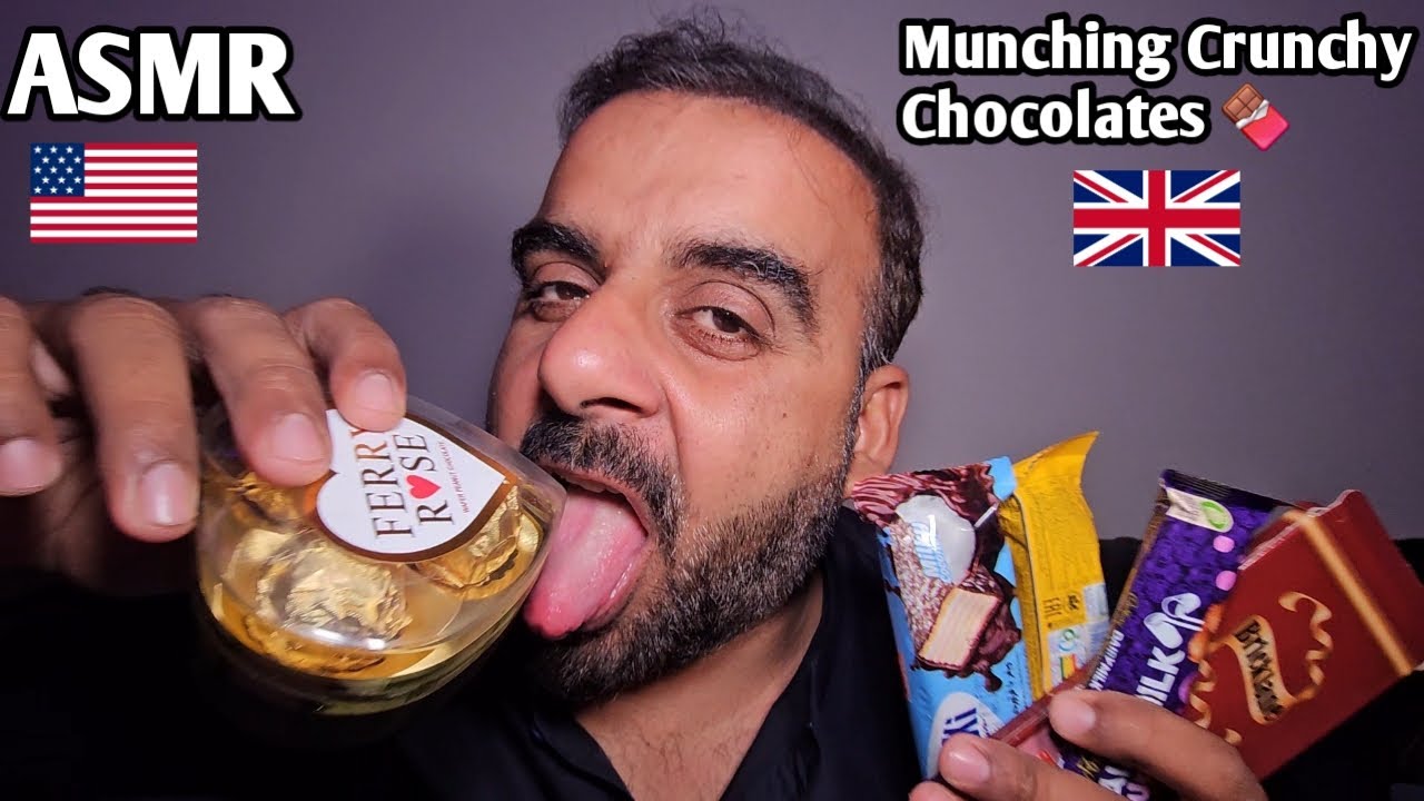 ASMR - Munching 7 different Chocolates 🍫 ( Extreme eating sounds & sweet Mukbang)