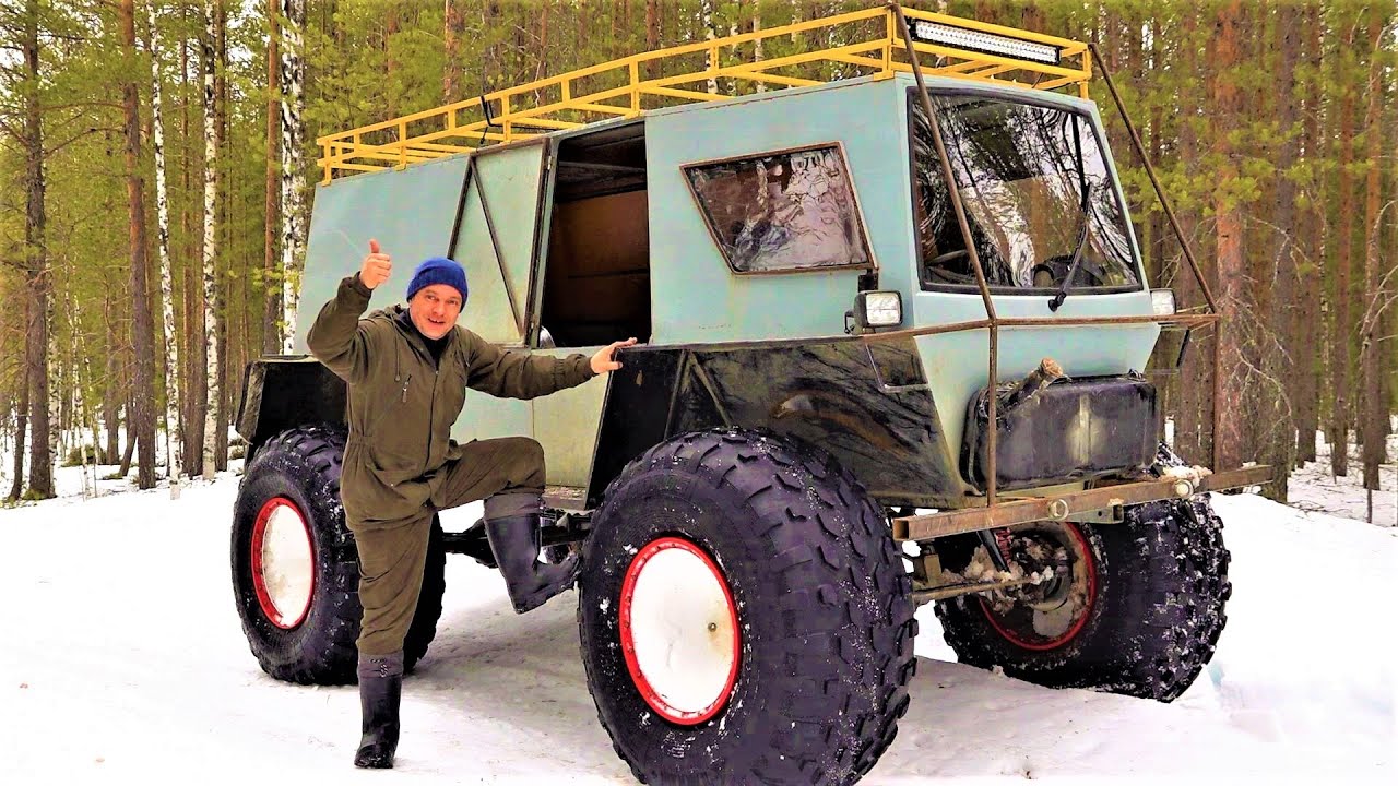 ЧУТЬ НЕ СГОРЕЛ! Ставлю ловушки на медведя! Что стало с печкой? На вездеходе в ТАЙГУ…..