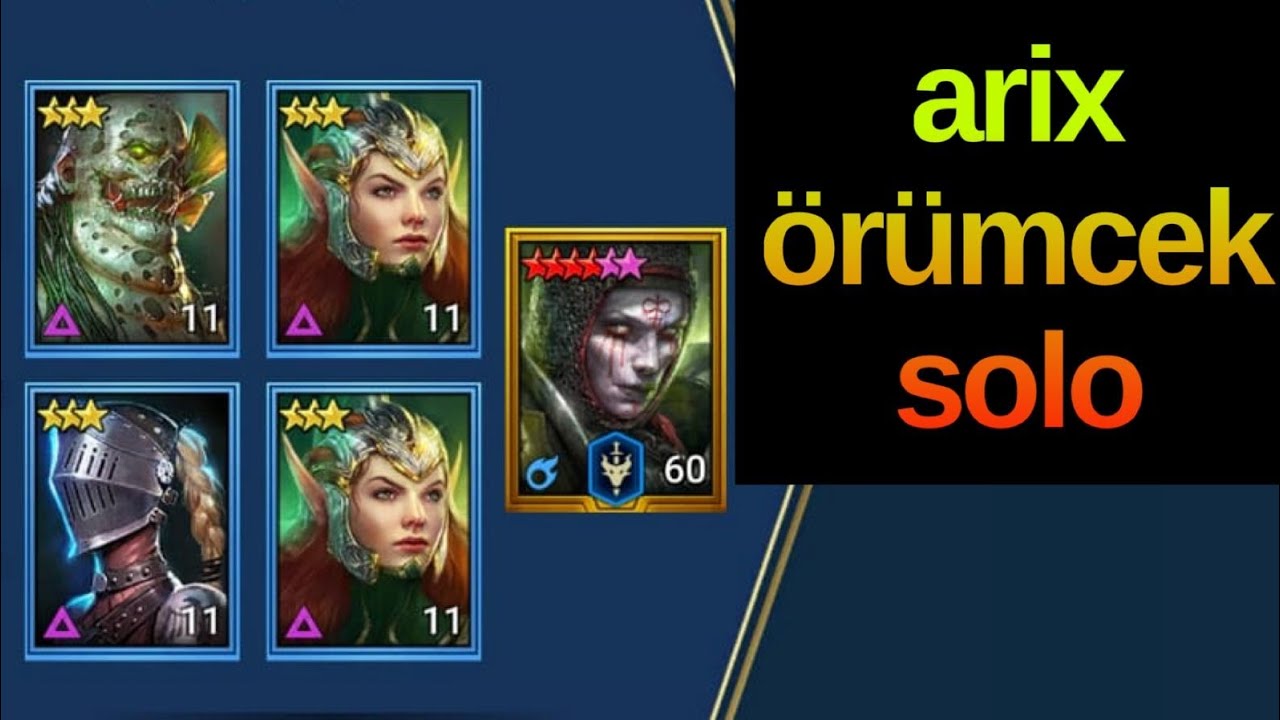 Arix Solo Spider Hard Stage 10 Örümcek Zor Türkçe Rehberi Raid Shadow Legends