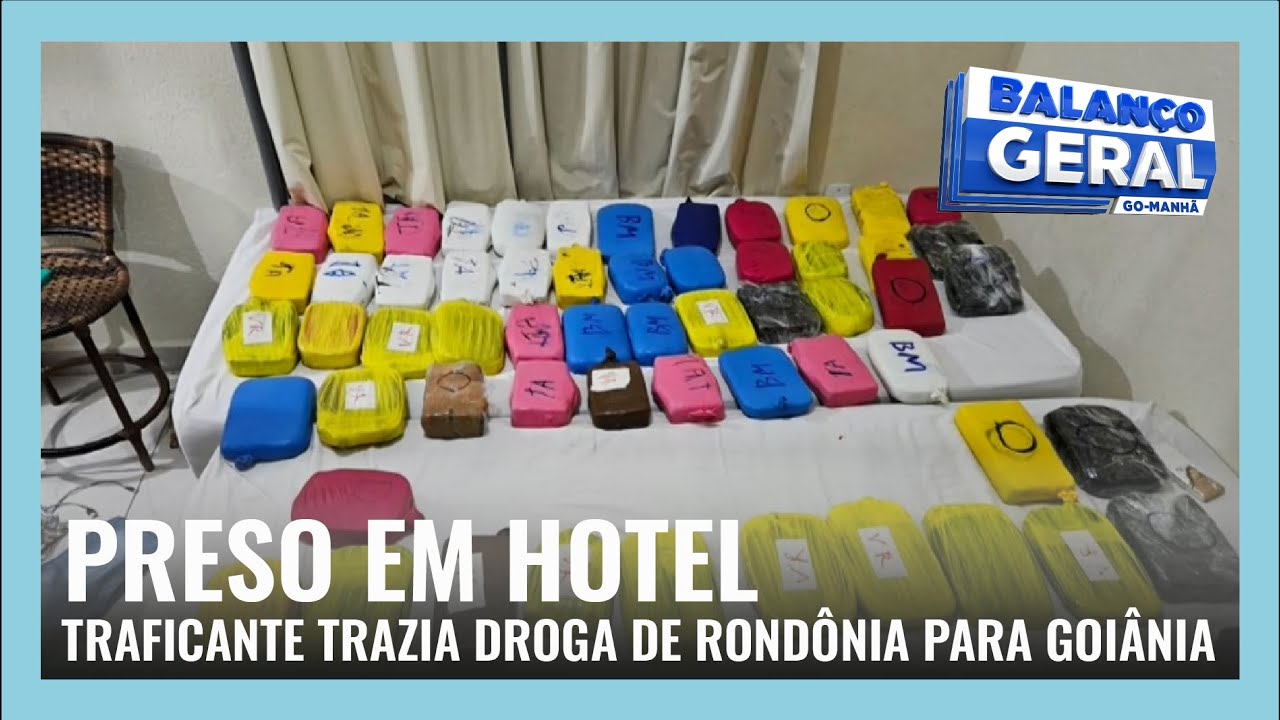 PRESO EM HOTEL: TRAFICANTE TRAZIA DROGA DE RONDÔNIA PARA GOIÂNIA