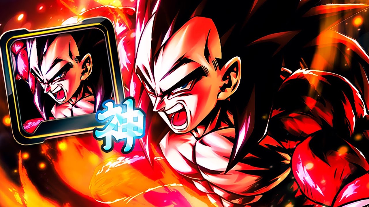 Dragon Ball Legends- THE FIRST EVER GODLY EQUIP RED SSJ4 VEGETA SHOWCASE! A SOLID BURST DAMAGER!