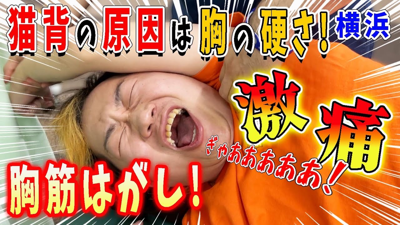【猫背 改善】猫背の原因は胸の硬さ！？横浜の整骨院で胸筋をガッツリ剥がしてもらうが超悶絶！