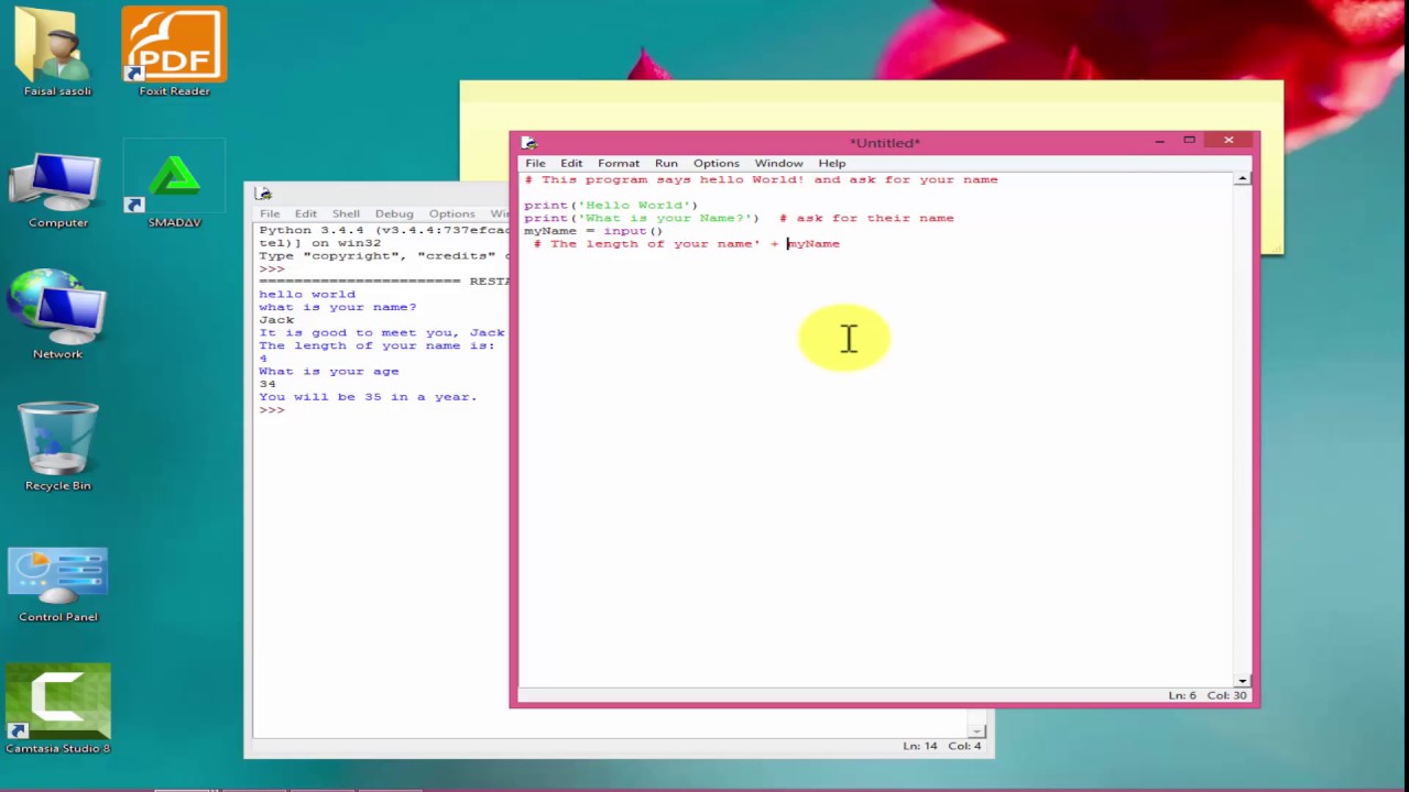 The First Programme in Python