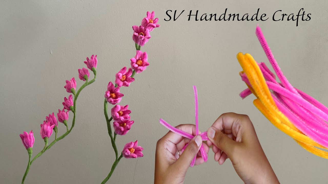 Beautiful diy flower with pipe cleaners | Craft ideas | Flower making | Home decor 