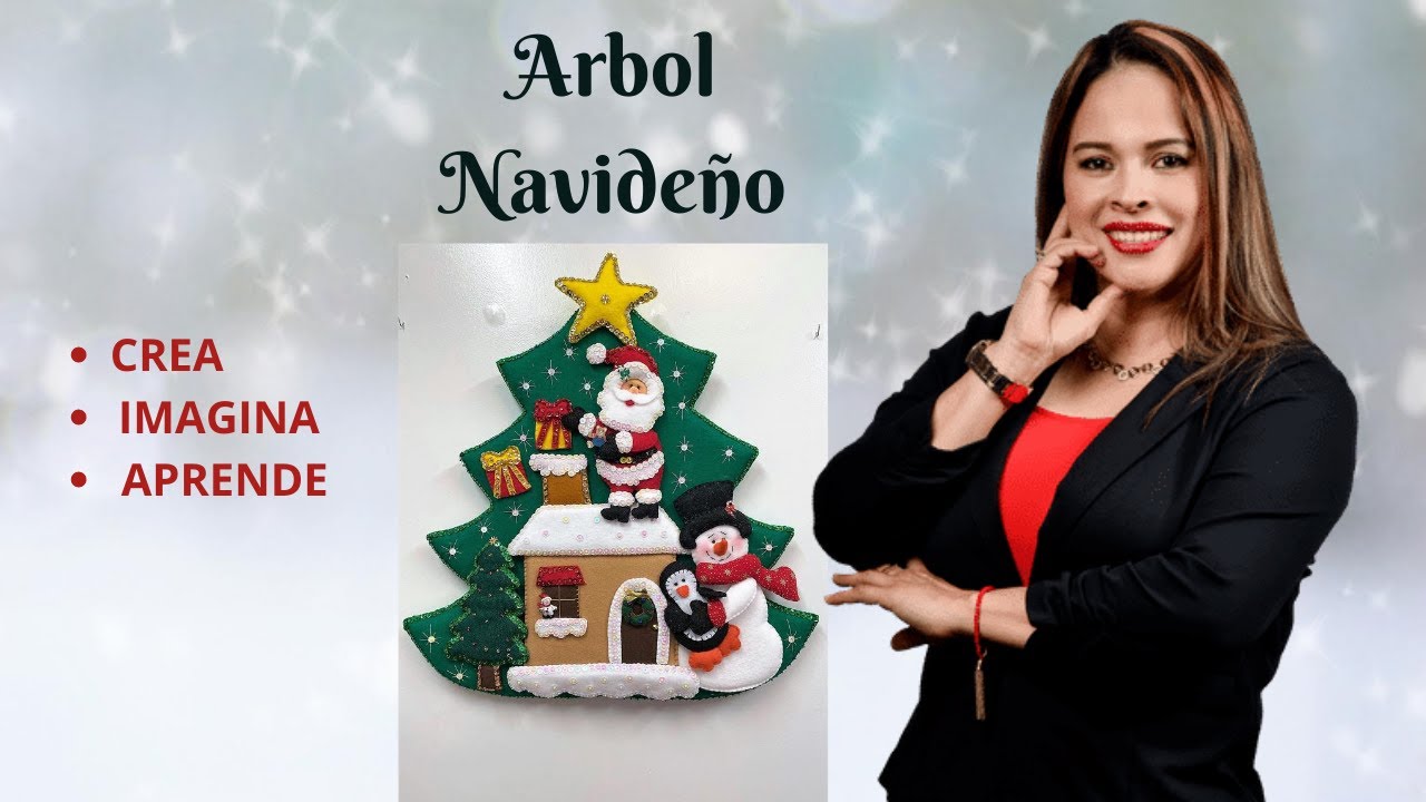 Como hacer un Arbol Navideño en fieltro en 3D