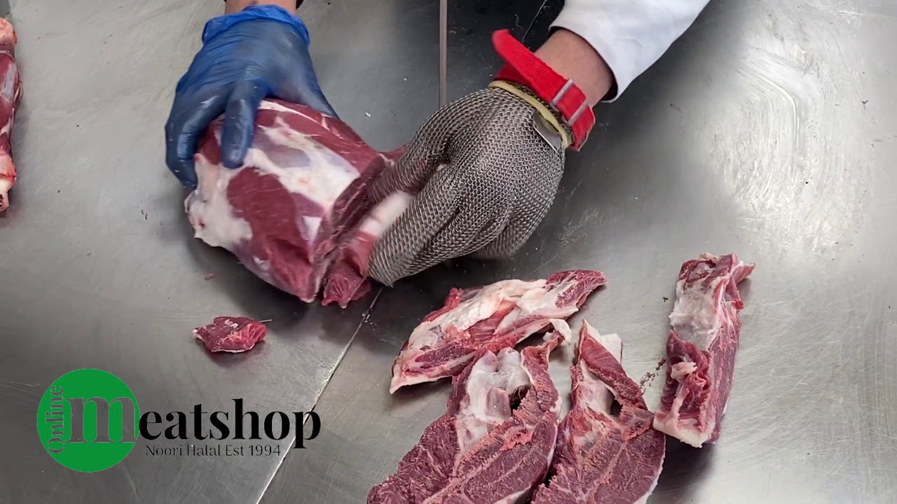 Mutton Carcass and Leg Muscle Portioning & Cutting on Bandsaw - Onlinemeatshop