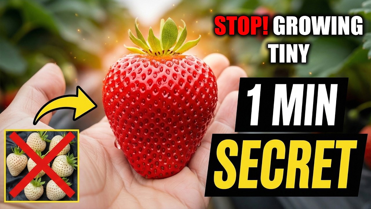 Stop Growing Tiny Berries! Use This one minute Ancient Secret for Giant Strawberries!