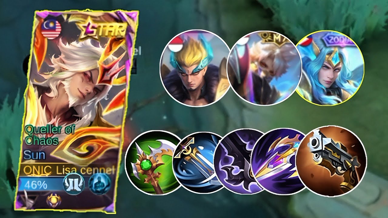 BUILD YANG COCOK BUAT SOLO RANK PAKAI SUN TERBARU❗ BUILD TERSAKIT SUN | GAMEPLAY SUN TERBARU | MLBB