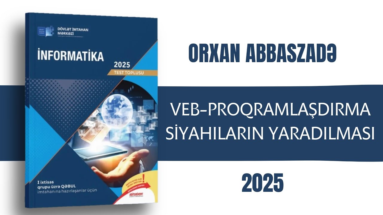 İNFORMATİKA DİM TEST TOPLUSU 2025 - HTML, SİYAHILARIN YARADILMASI