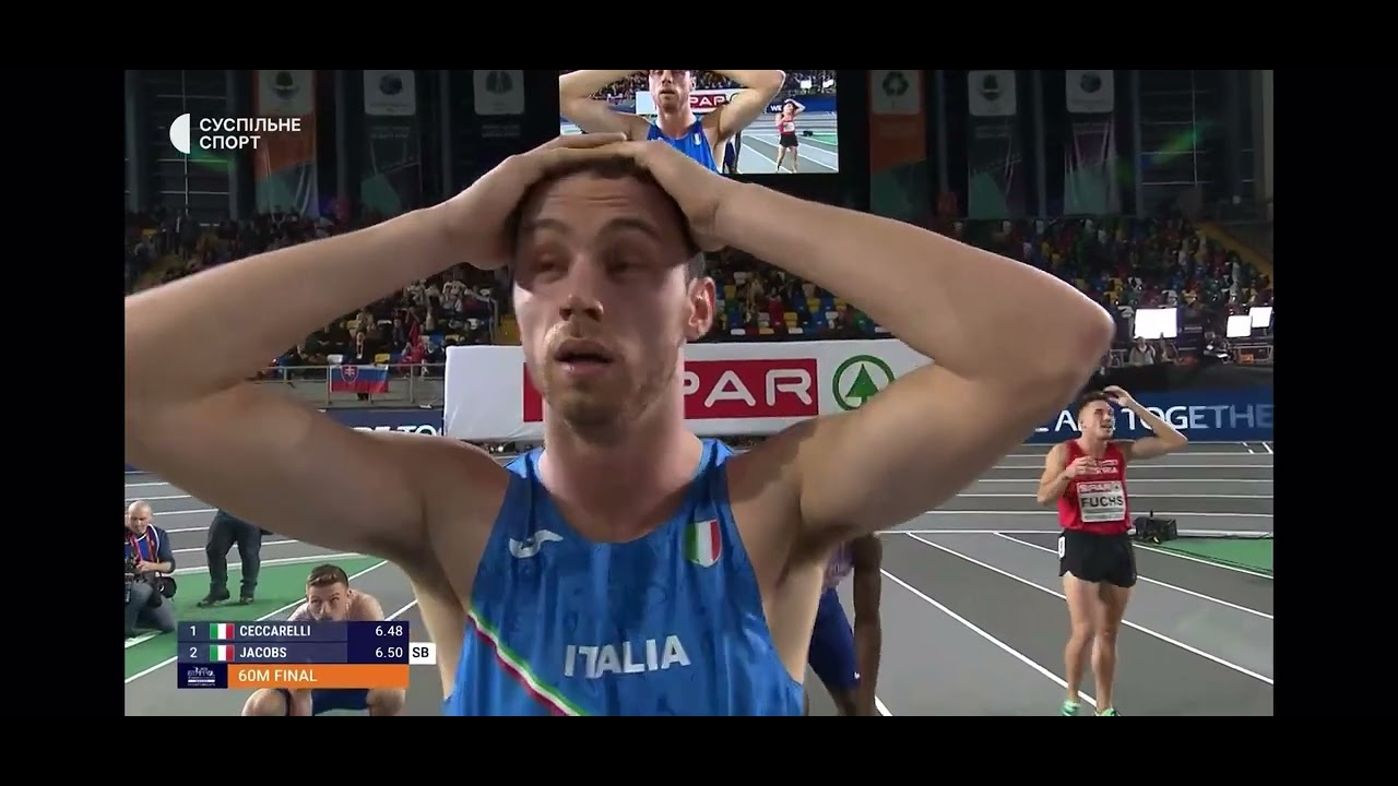 European Athletics Indoor Championships 2023 \ 60m Men Final \ CECCARELLI Samuele 6.48