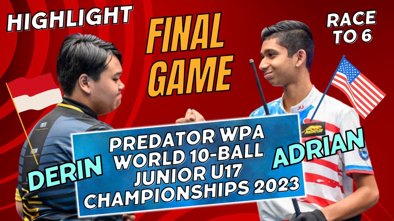 Финальная игра Highlight: Дерин Асаку Ситорус против Адриана Прасада | Predator WPA World Junior ...