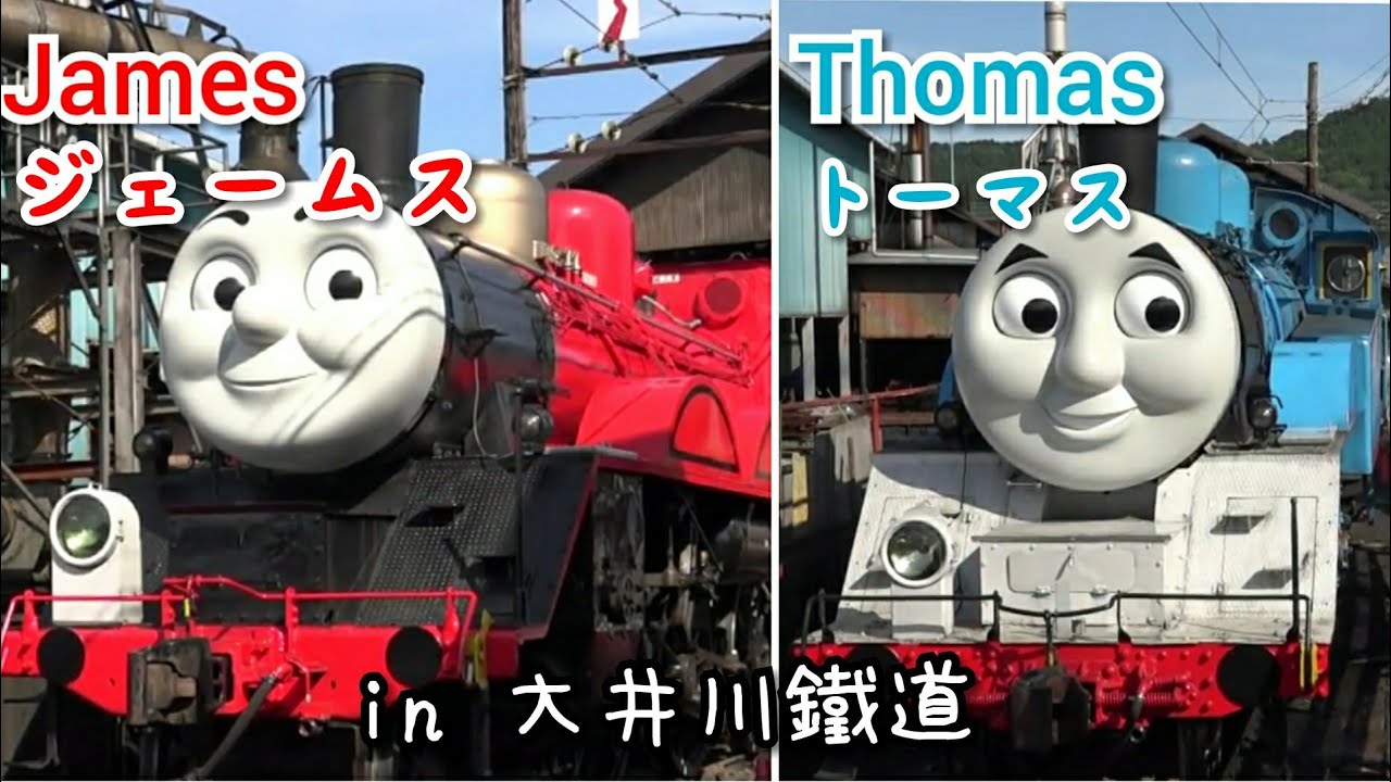 大井川鐵道 トーマス & ジェームス 真夏の川根路を力走！【Japanese real Thomas & James】