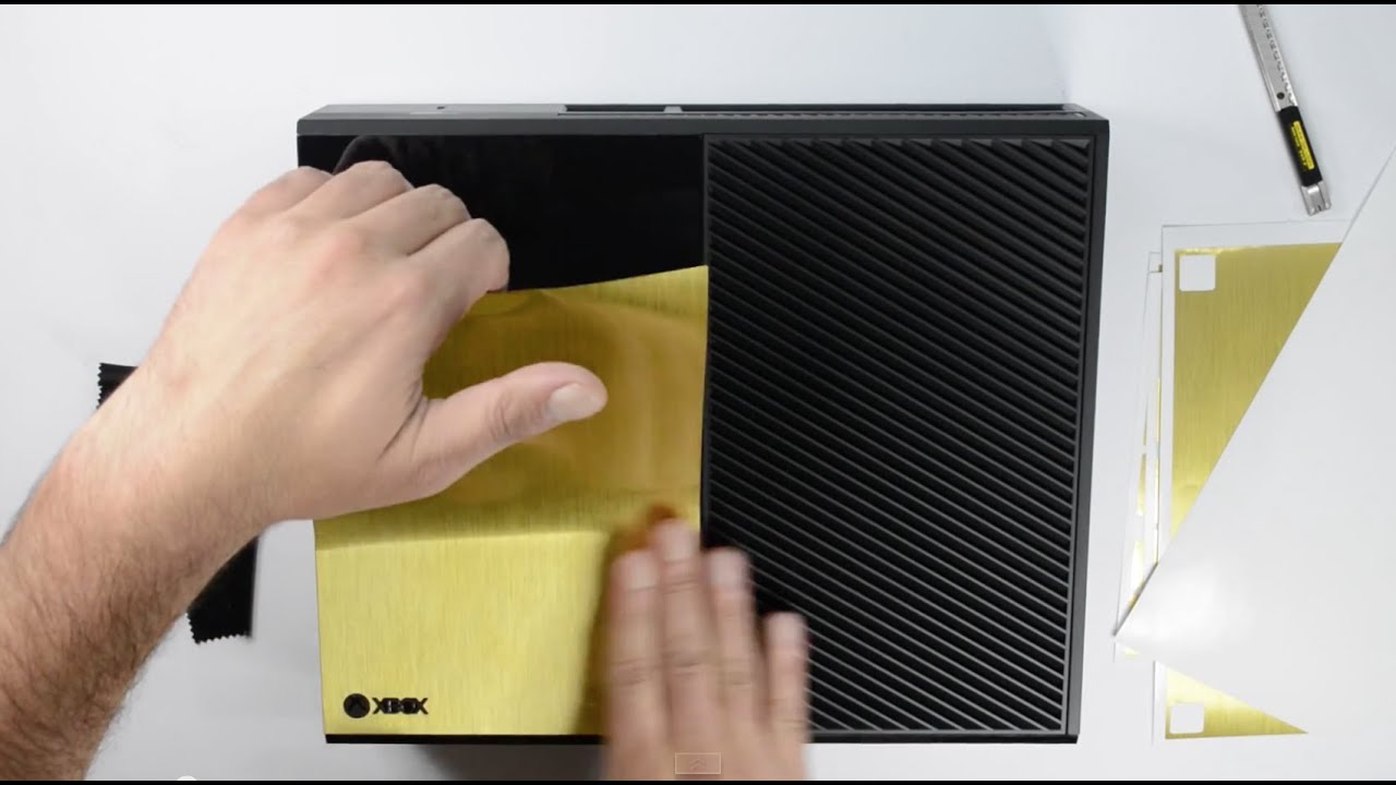 Xbox ONE Skin Install / Review - Brushed GOLD