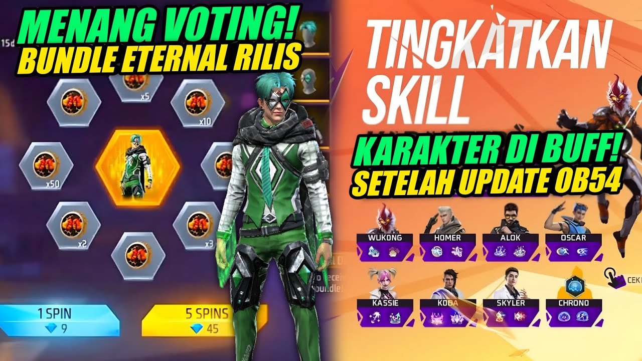 😱 BUNDLE OLD ETERNAL DIAMOND RILIS! KARAKTER FF DI-BUFF SETELAH UPDATE OB54! - Free Fire 