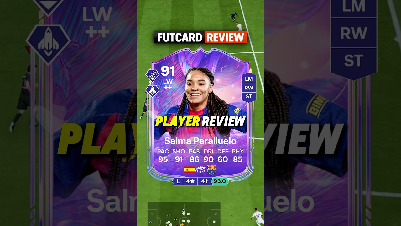 🇪🇸 91 SALMA PARALLUELO Review in FC26 - FEMALE MBAPPE 🔥💪🏽  #fc26 #fantasy #fc #salma #review