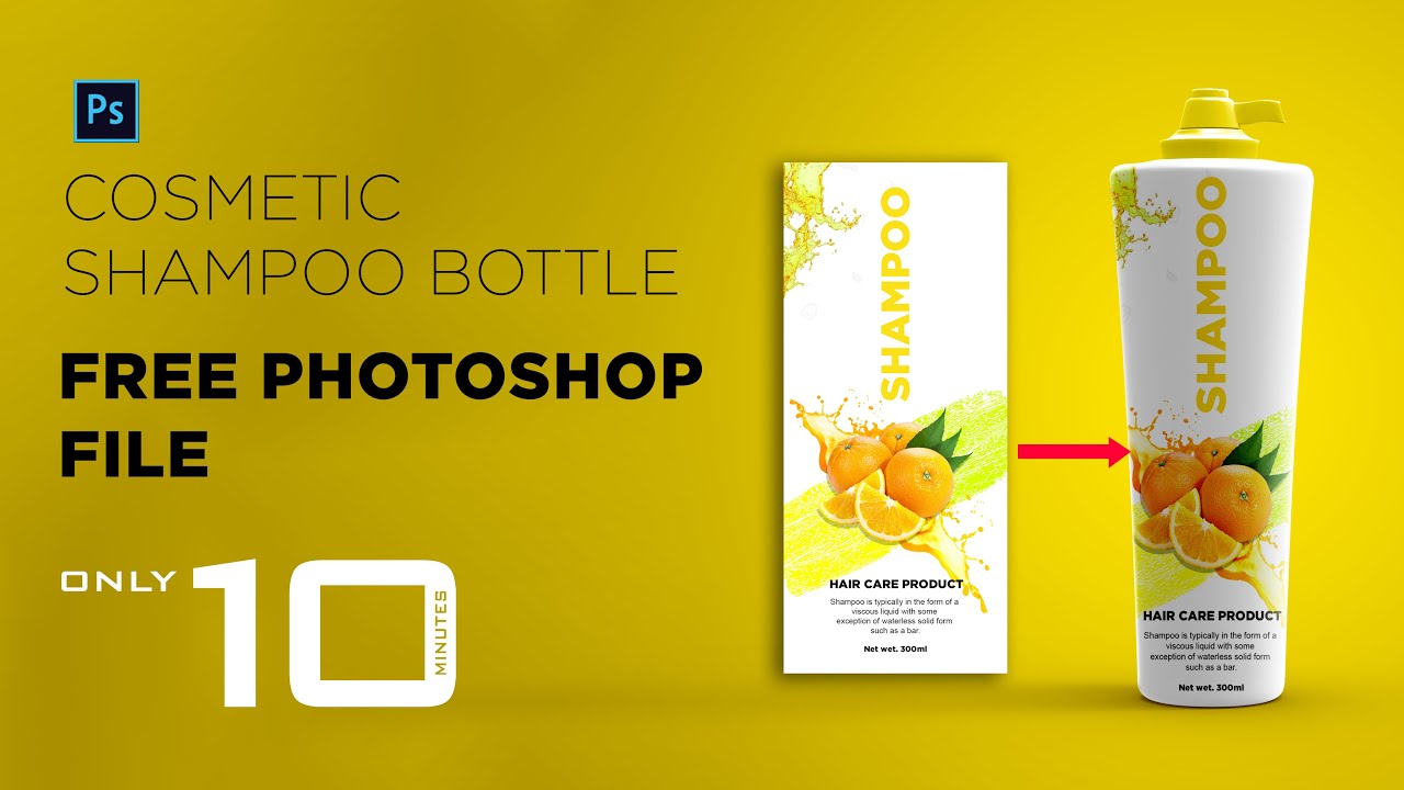 How to Create a shampoo Label Design in Photoshop product design, label design shampoo bottle label