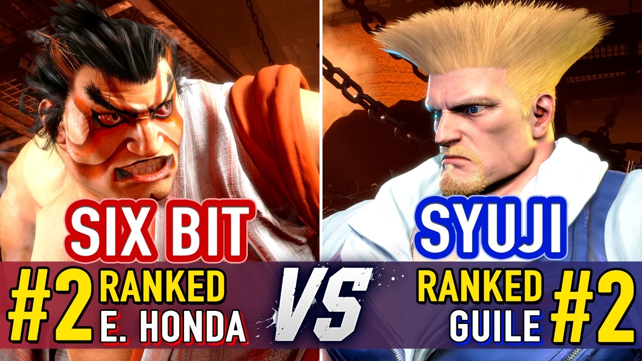 SF6 🤜 SIX BIT (#2 Ranked E.Honda) vs SYUJI (#2 Ranked Guile) 🤛 SF6 High Level Gameplay