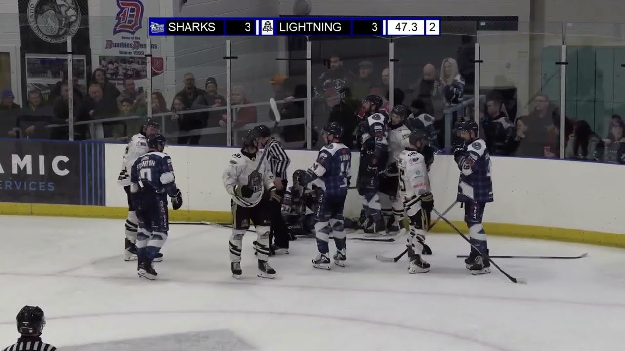 Patrik Forsberg Goes After Jordan Buesa NIHL 17-1-26