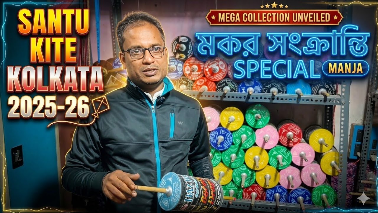 Santu Kite Kolkata Presents: Original Bareilly Manja 2025–26 | Strong & Sharp Manja Collection