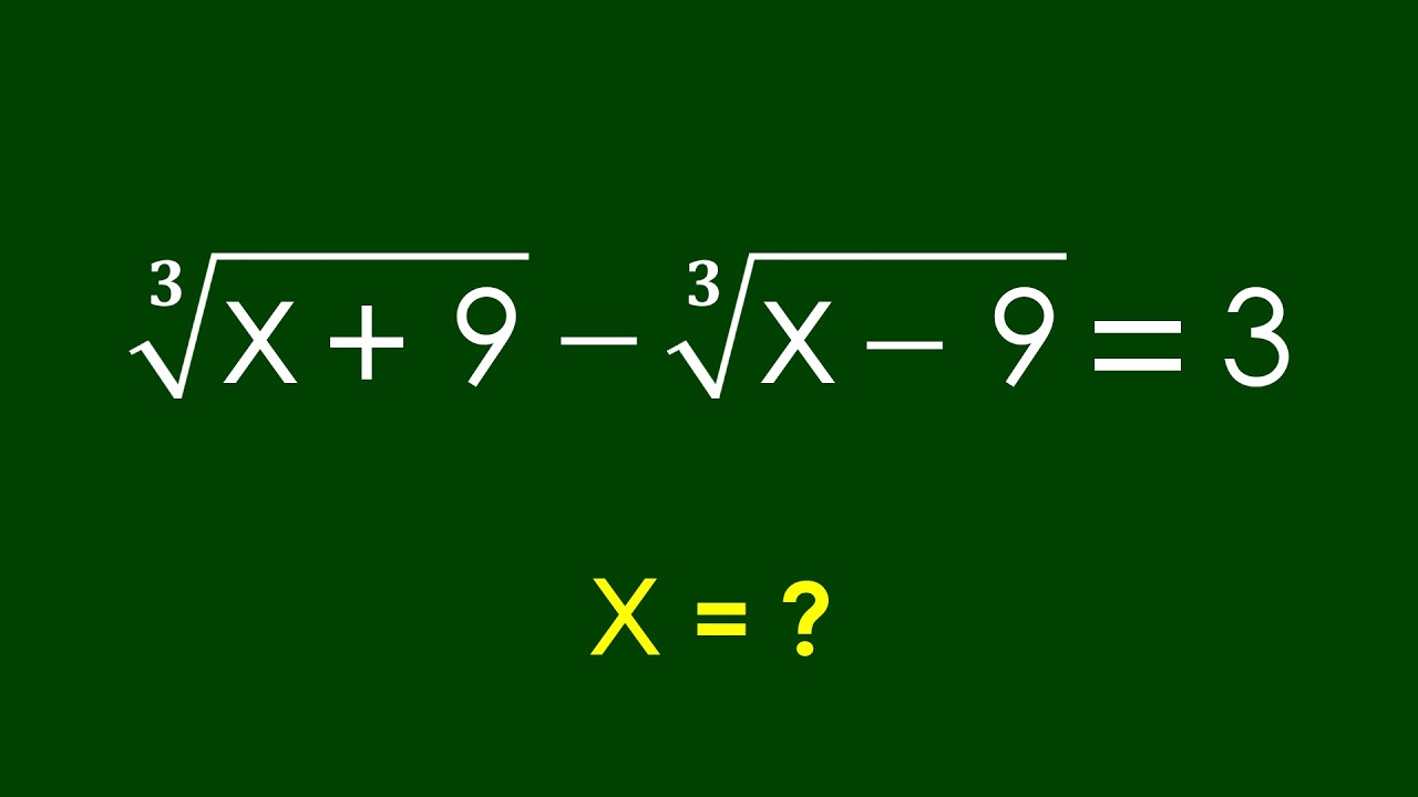 A Nice Algebra Problem | Math Olympiad x=?
