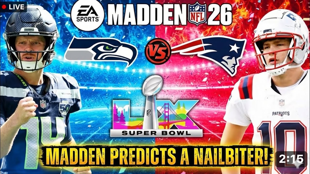 PATRIOTS vs SEAHAWKS | NFL SUPER BOWL | MADDEN 26 Predicted #nfl #Gaming #Madden #Superbowl