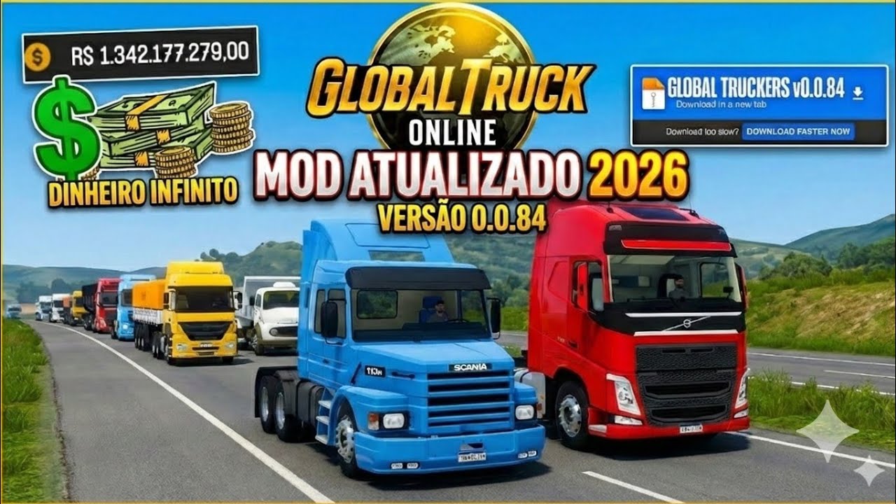 Global Truck Online MOD 0.0.80 🔥 Dinheiro Infinito + Tudo Desbloqueado (Atualizado 2026)