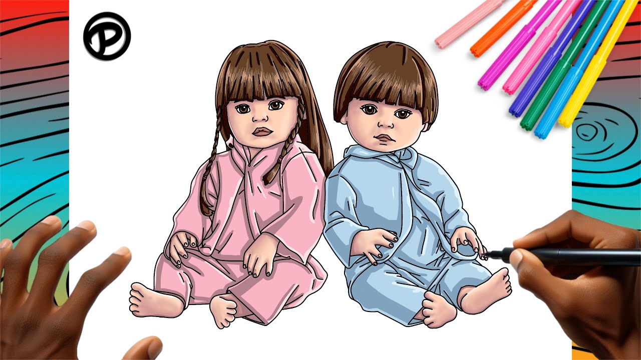 Como Desenhar Bebês Reborn Gêmeos Passo a pssso