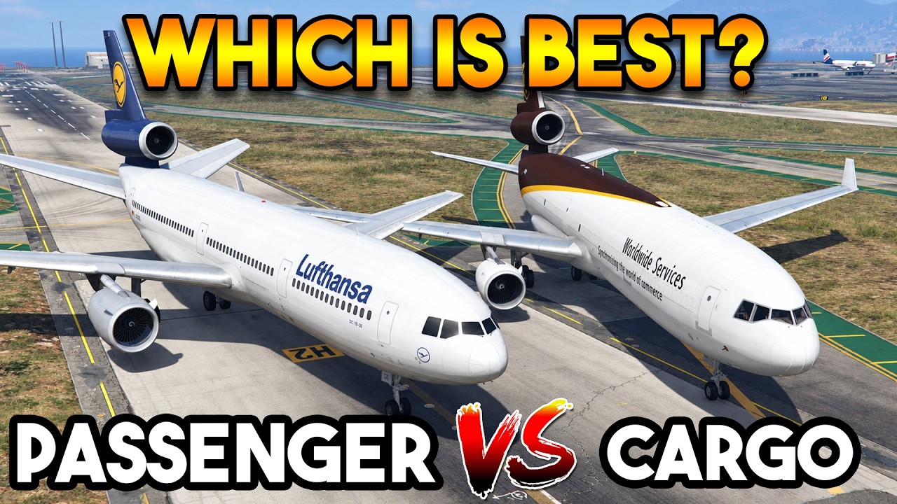 GTA 5 MODS : PASSENGER PLANE VS CARGO PLANE (WHICH IS BEST PLANE?)