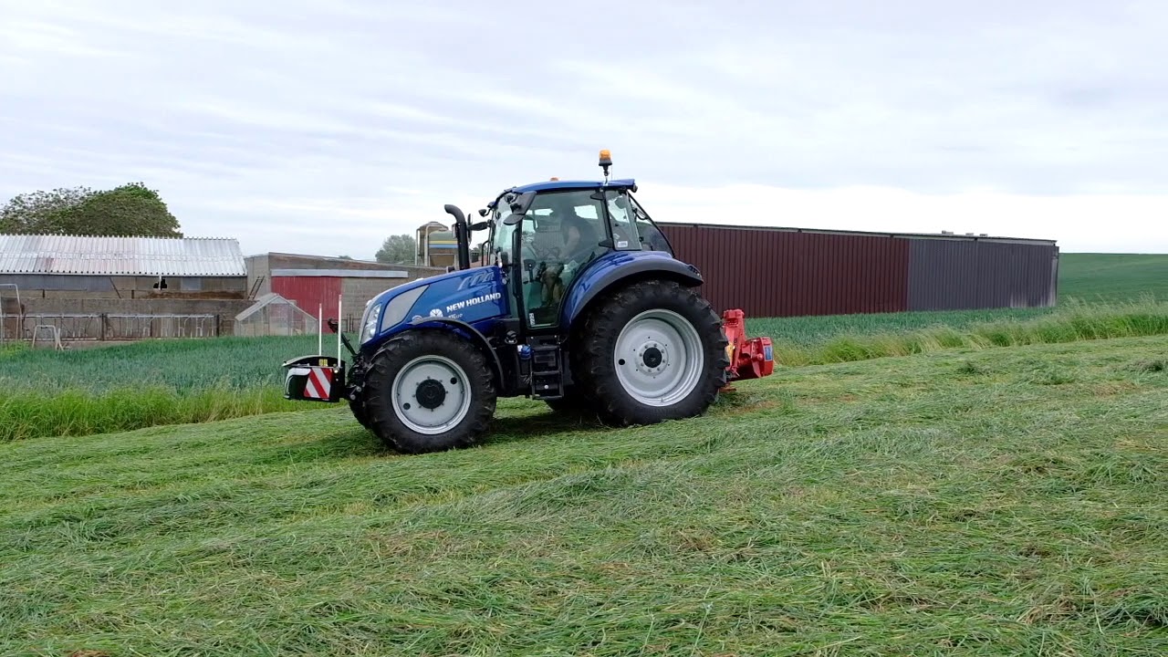 New Holland T5.110 Blue Power + Kuhn GMD280  -Christof Haesen (Riemst)