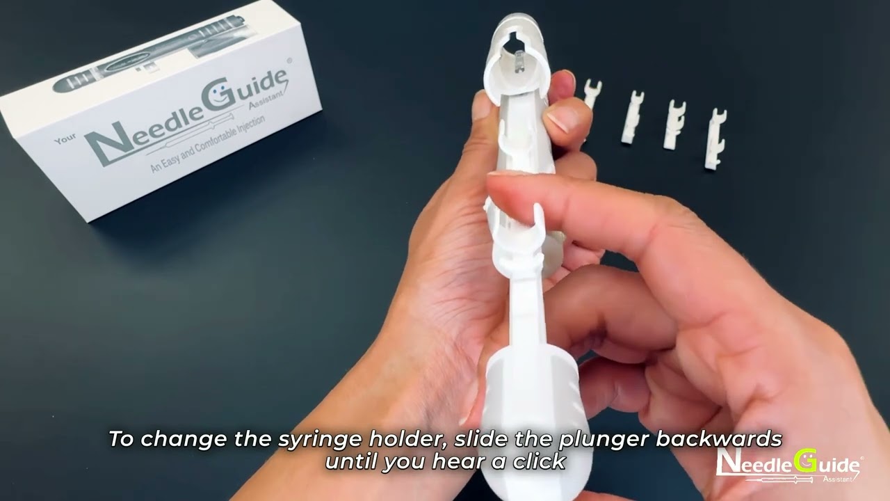 Instructions on how to change the syringe holder on needleguideassistance