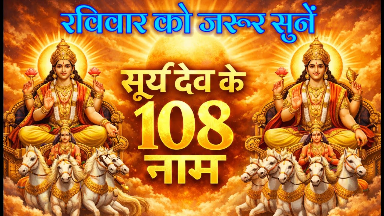 रविवार को जरूर सुनें || सूर्य देव के 108 नाम || Sunday Prayer 2026 || Surya Dev's 108 Names