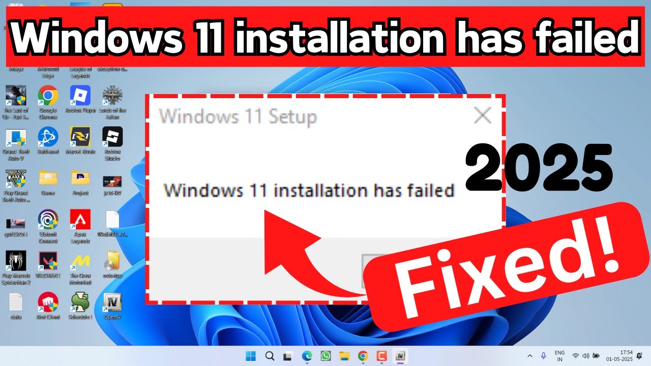 Fix Windows 11 installation has failed