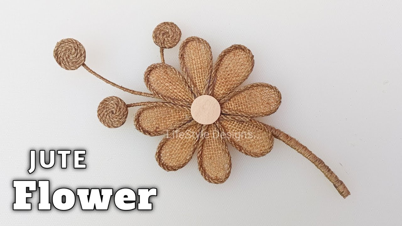 Easy burlap flowers tutorial | Jute craft flower