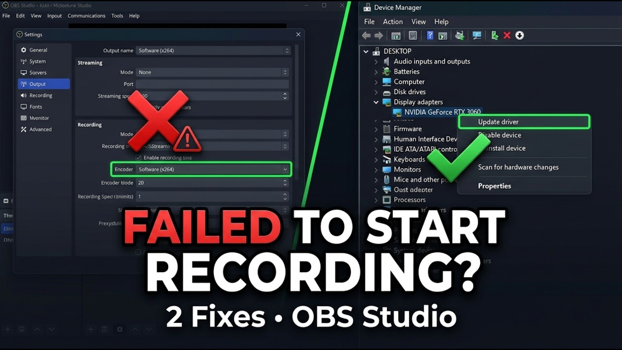 How to Fix Failed to Start Recording on OBS - Full Tutorial {2025}
