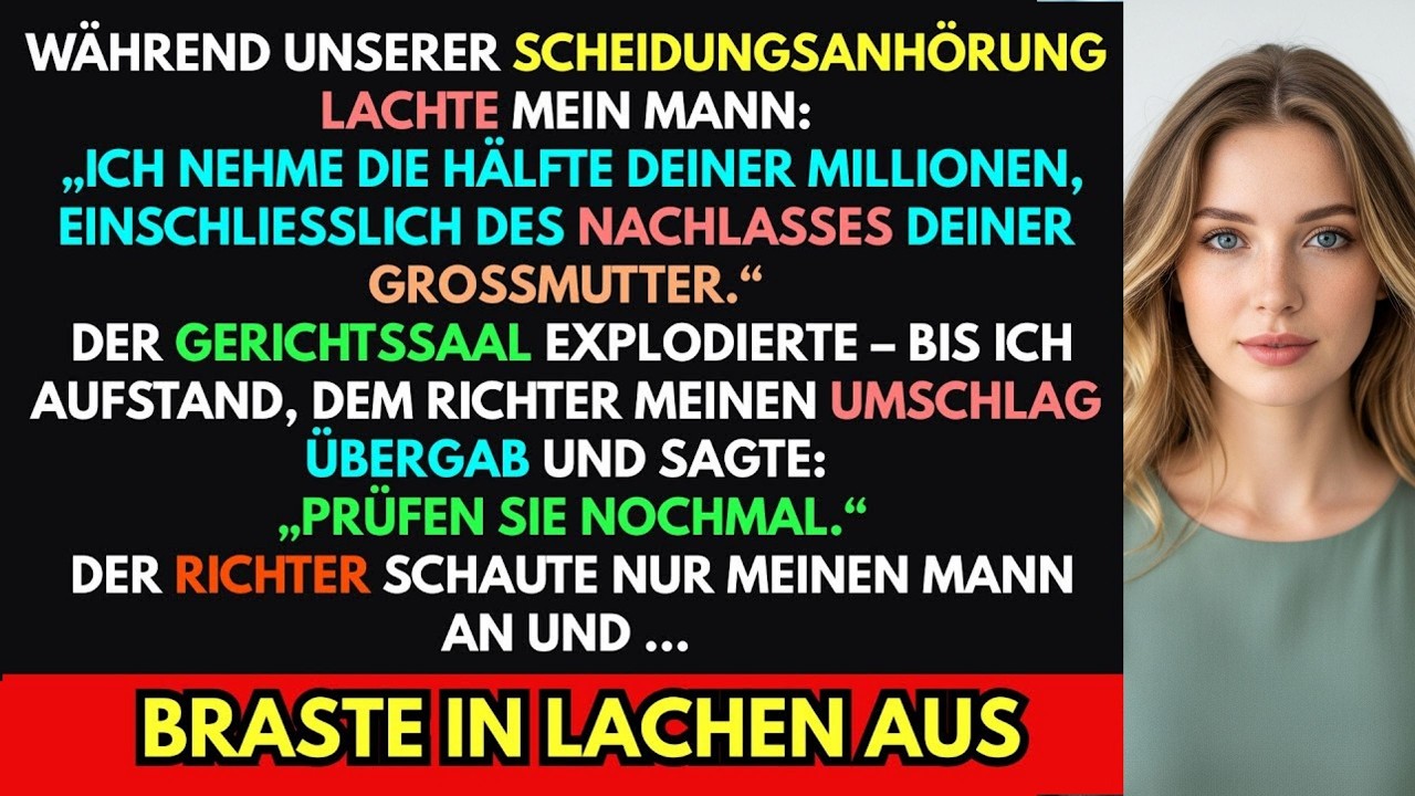 Als mein Mann versuchte, mein Vermögen zu stehlen, gab ich dem Richter einen Umschlag–er lachte aus.