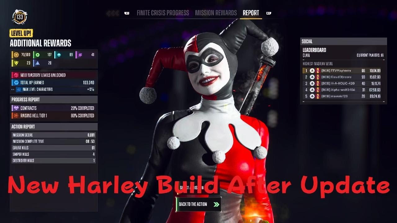 Suicide Squad: Kill the Justice League New Harley Quinn Build After Patch is Omazing you Can't Lose!