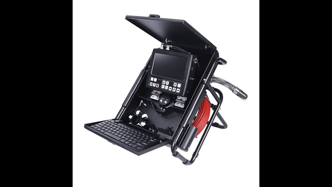 Vividia VS-33PT50 Portable Push-Rod Pan Tilt HD Pipe Inspection Camera With Built-in Sonde Demo