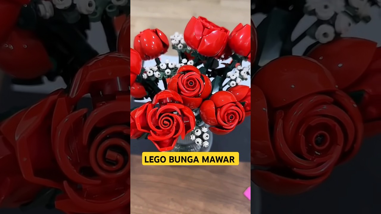 BUNGA MAWAR CANTIK ! LEGO BOUQUET OF ROSES FLOWER