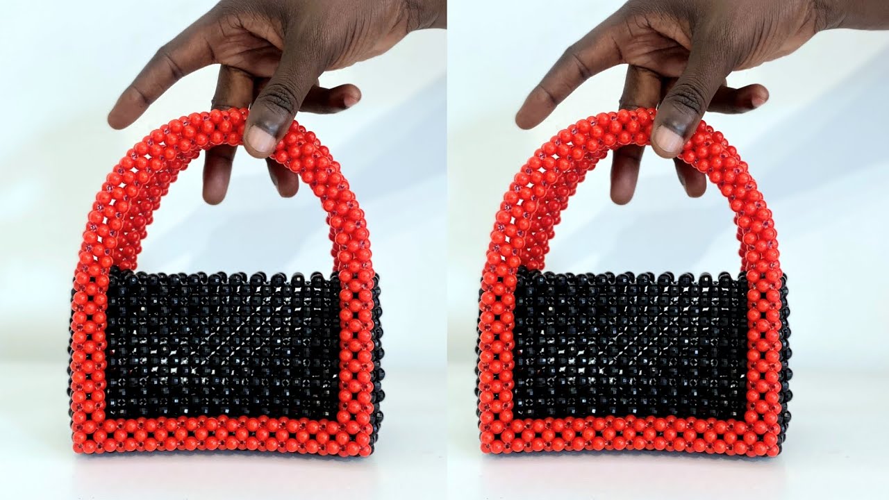 How to make this unique Bag using beads (Easiest Bag Making Tutorial)