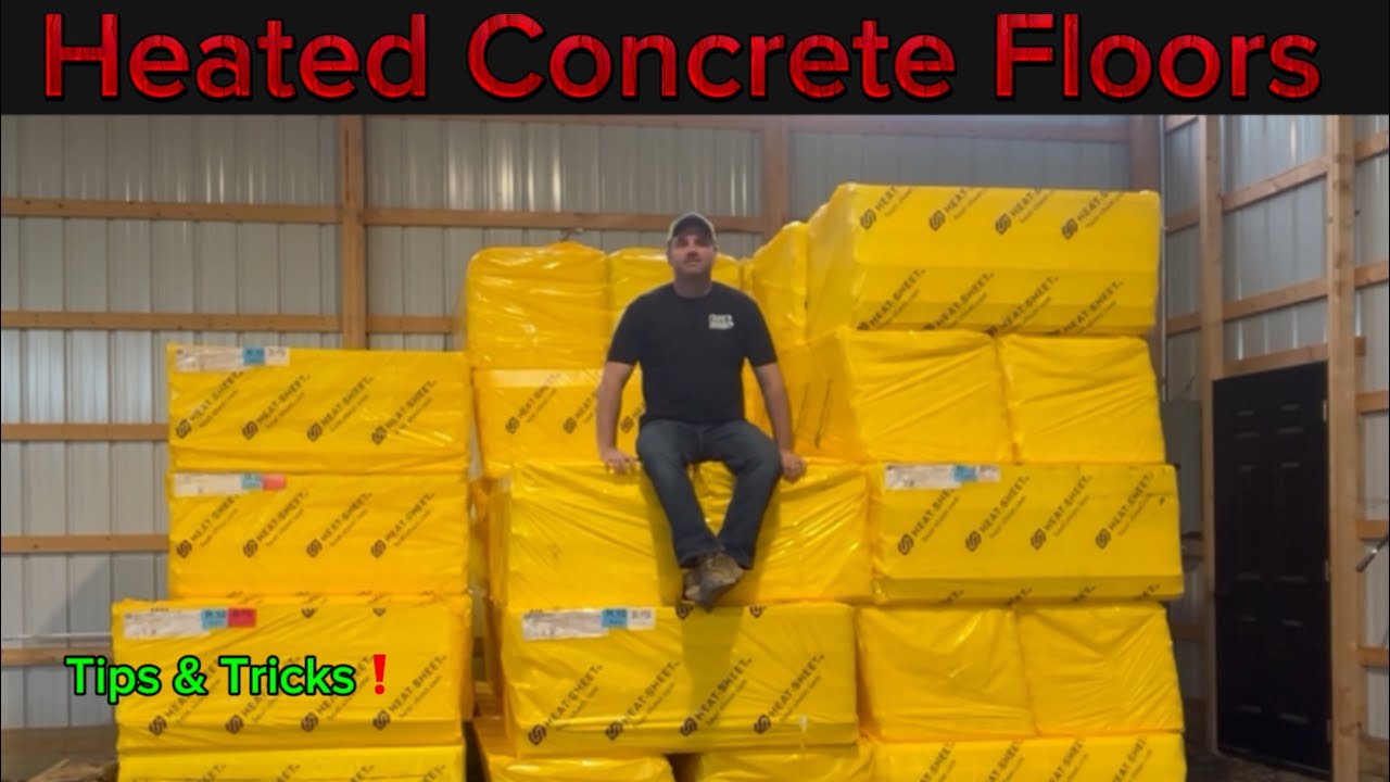 DIY Heated concrete floor-Heat sheet Installation