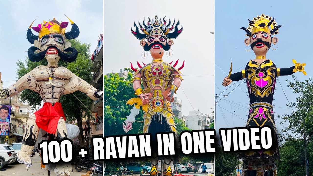 India’s Best 100+ Ravan In One Video🔥 | Dussehra 2025 | Karampura | Tagore garden | Subhash nagar |