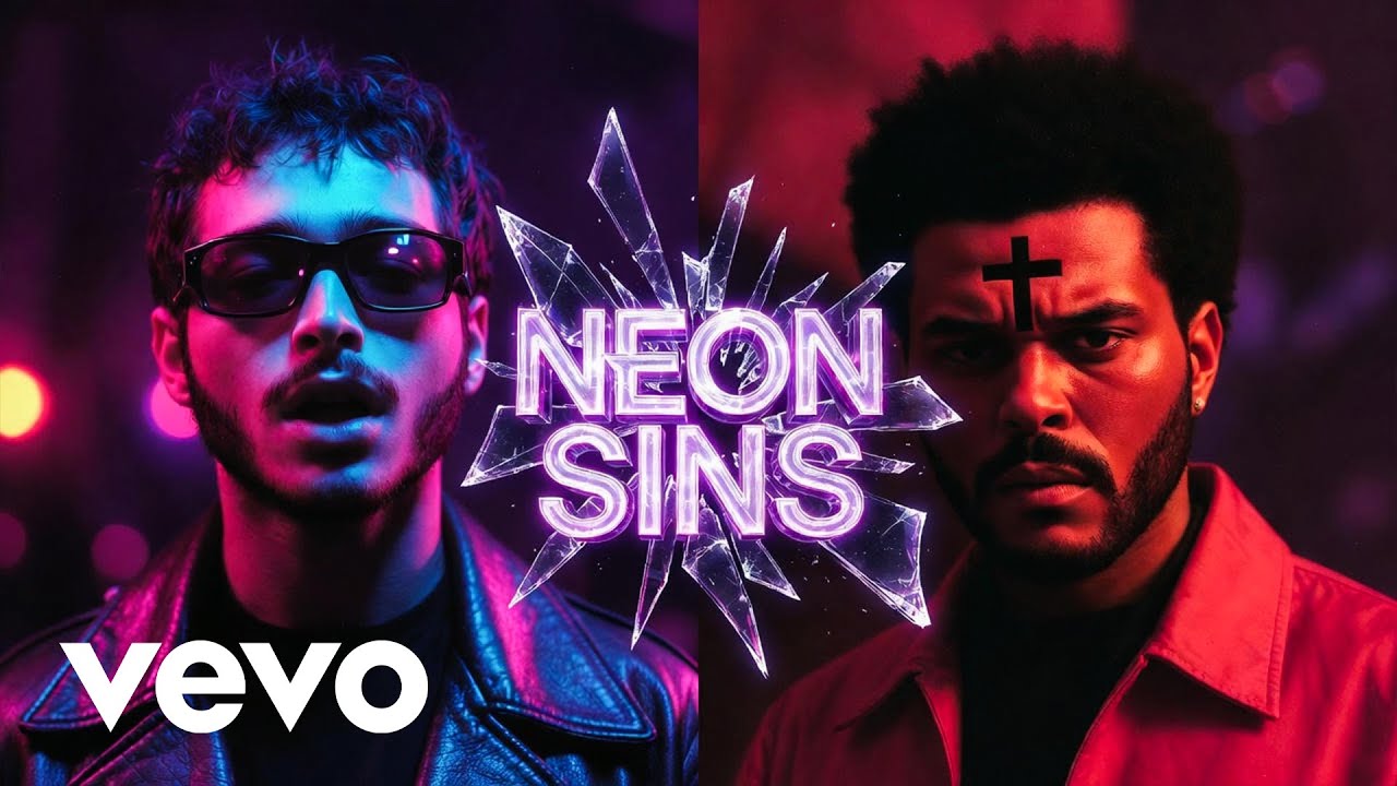 Post Malone x The Weeknd &ndash; NEON SINS (Lyric Video) | The Darkest AI Duet of Self-Destructive Glamour