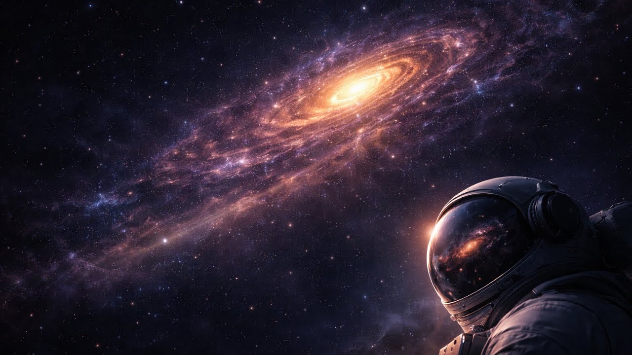 Astronaut Drifting Through Space 🌌 Rain & Calm Ambient Music for Deep Sleep