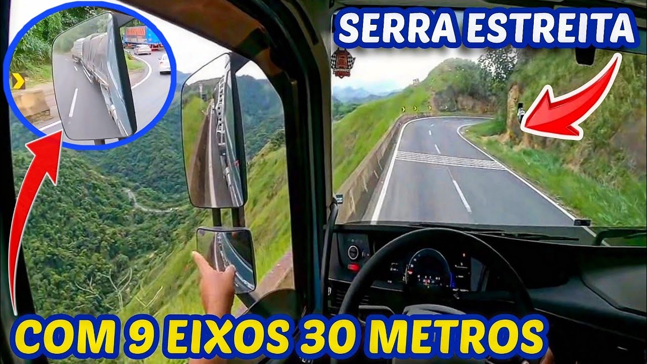 Descendo SERRA ESTREITA com o RODOTREM 9 EIXOS 30 METROS | Como Proceder | SERRA DAS ARARAS RJ 🇧🇷